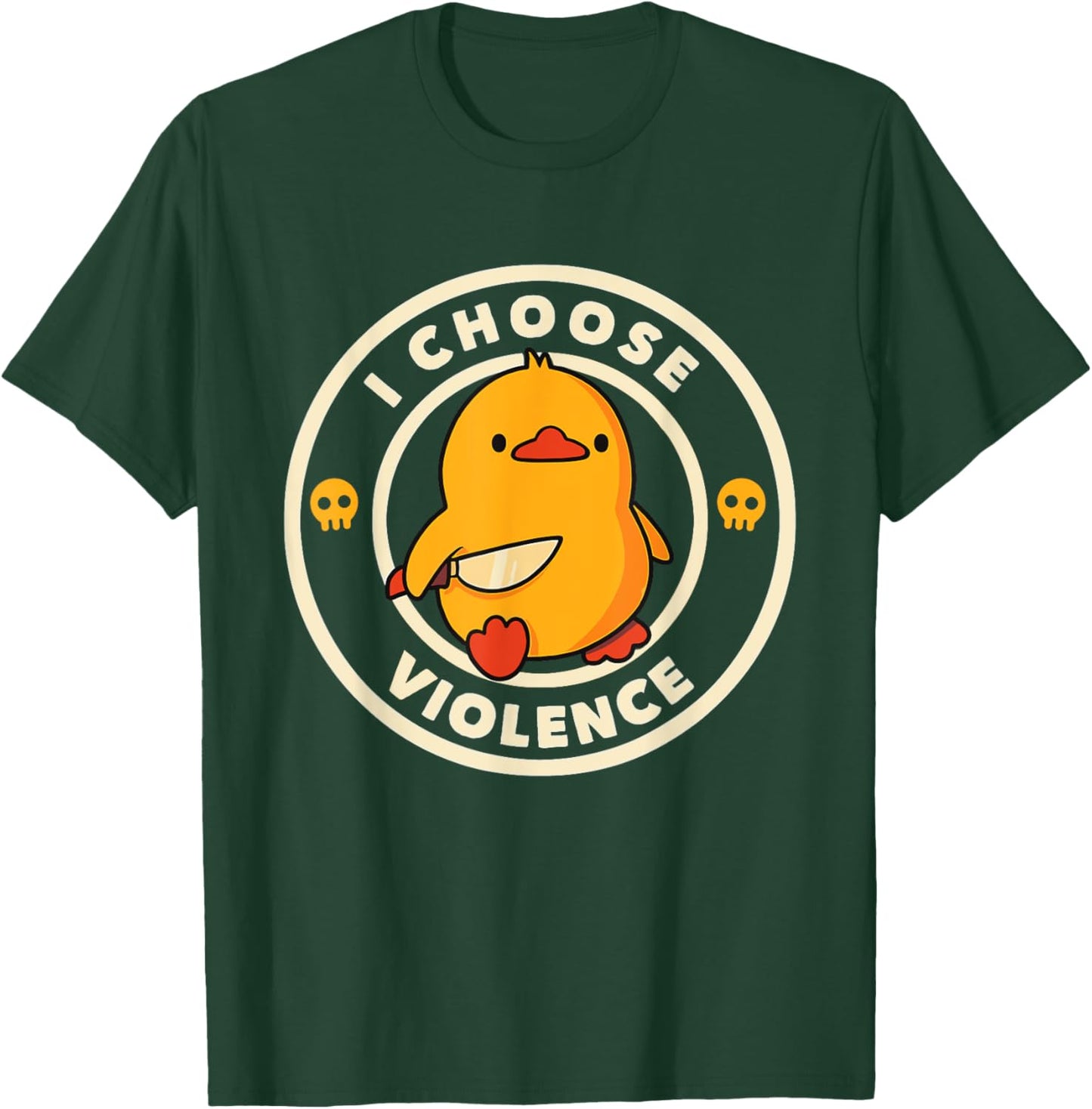 I Choose Funny Violence's Duck Sayings Duck Animals Men T-Shirt - T-Shirt | Forest