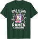 Just A Girl Who Loves Ramen & Unicorns T-Shirt - T-Shirt | Forest
