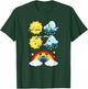 Funny Dancing Sun Cloud Rainbow | Nature Rain Summer Men Women Kids T-Shirt - T-Shirt | Forest
