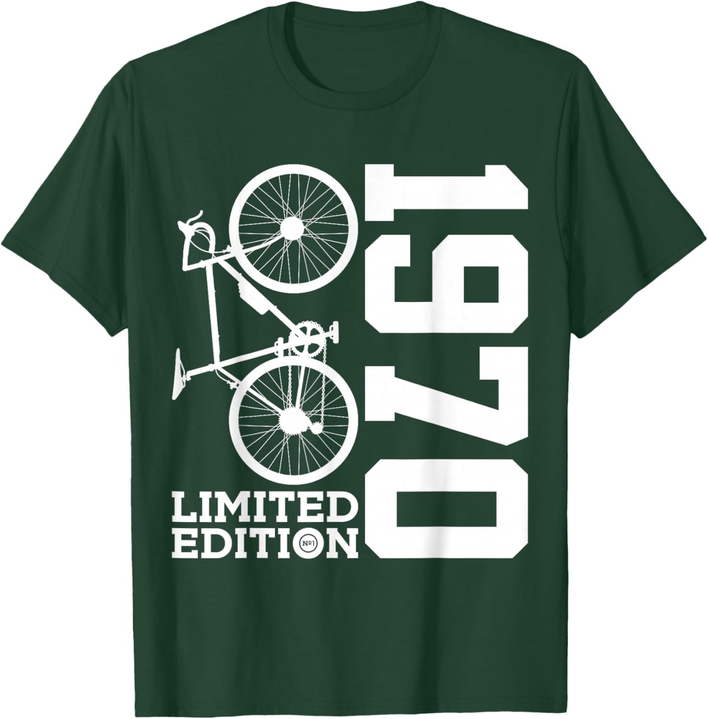 Cyclist 1970 Bike 56th Birthday Racing Bike T-Shirt - T-Shirt | Forest