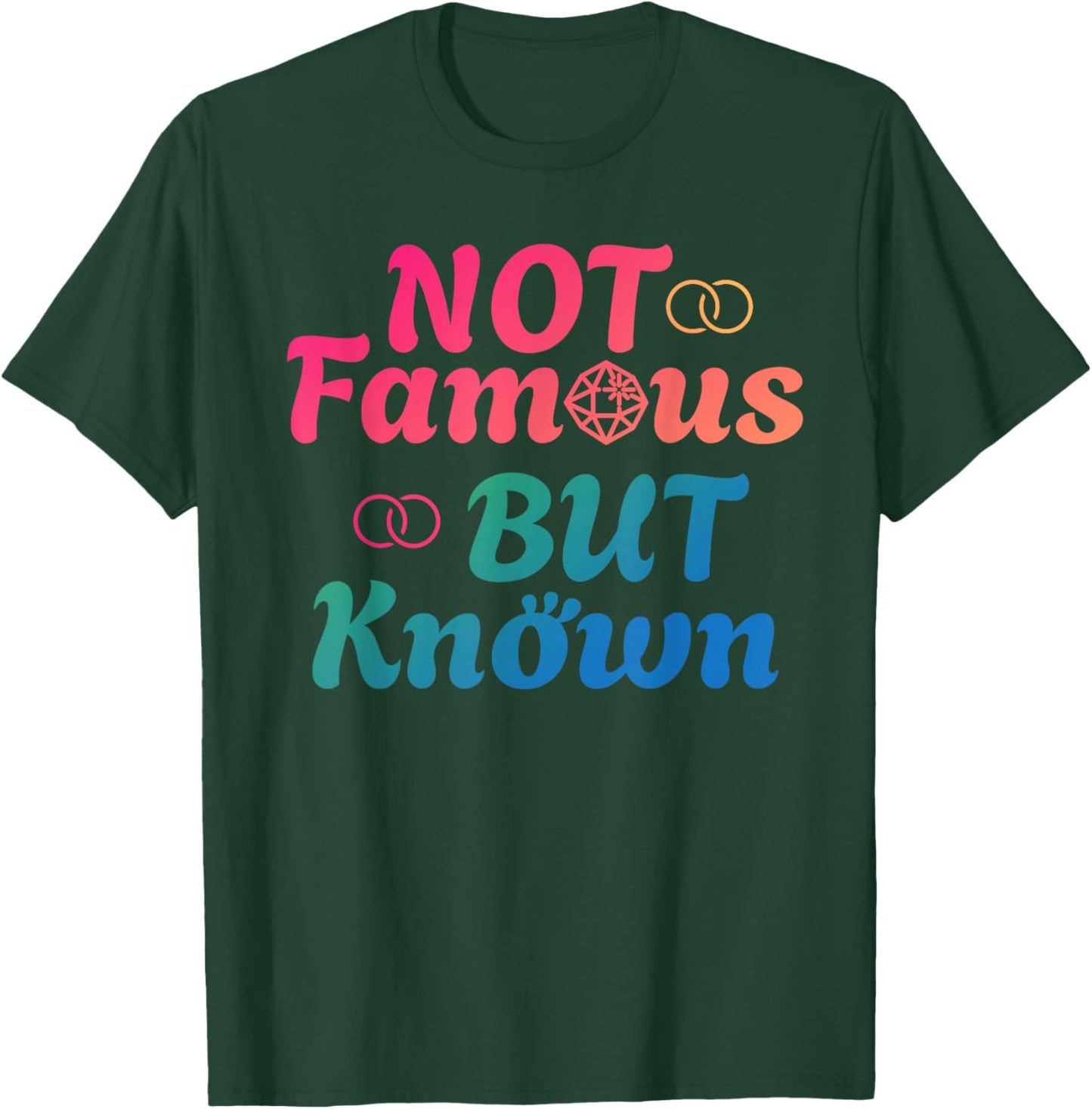 NOT FAMOUS BUT KNOWN Funny Celebrity Famous Celebrities T-Shirt - T-Shirt | Forest