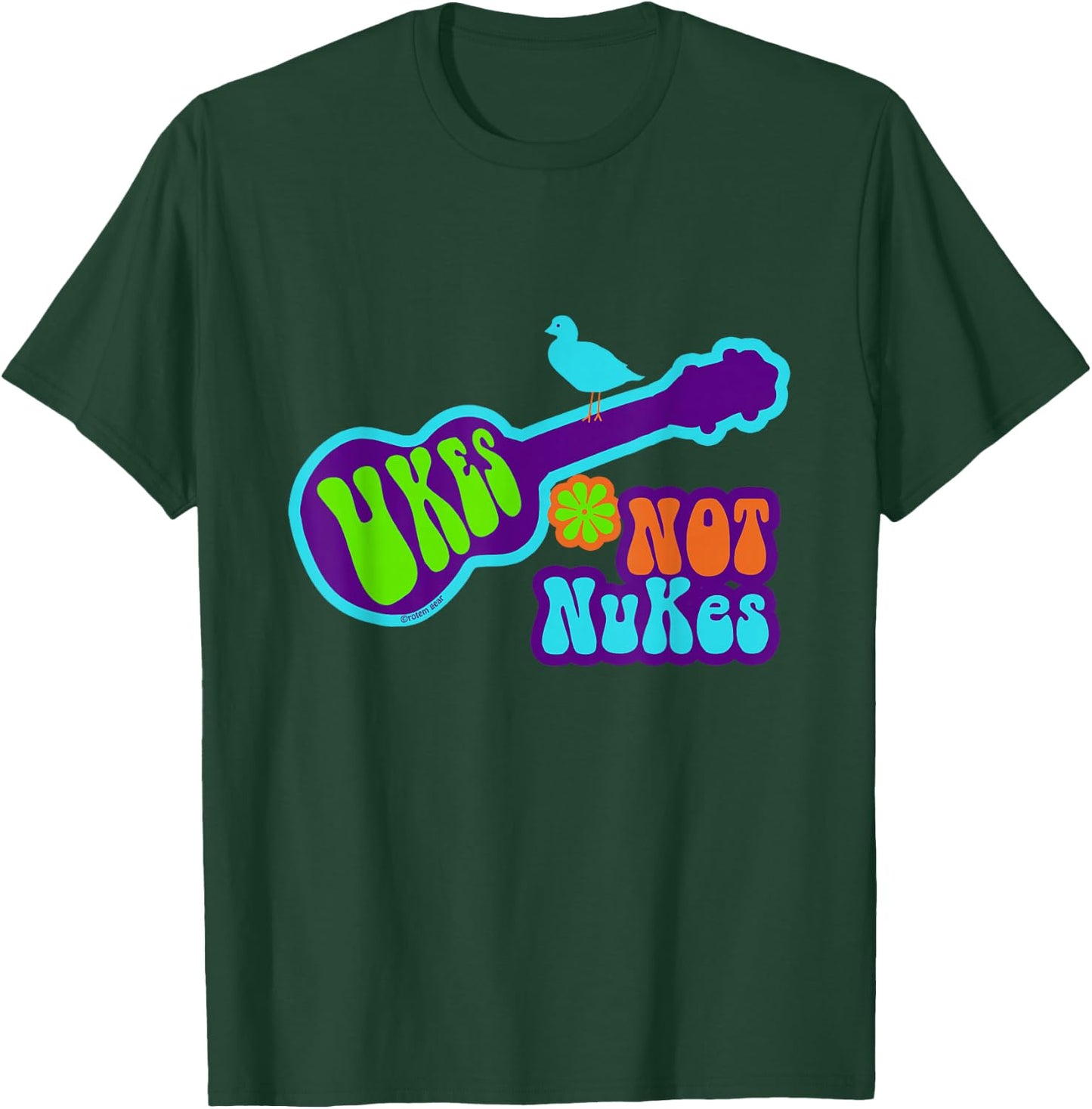 Ukes Not Nukes T-Shirt - T-Shirt | Forest