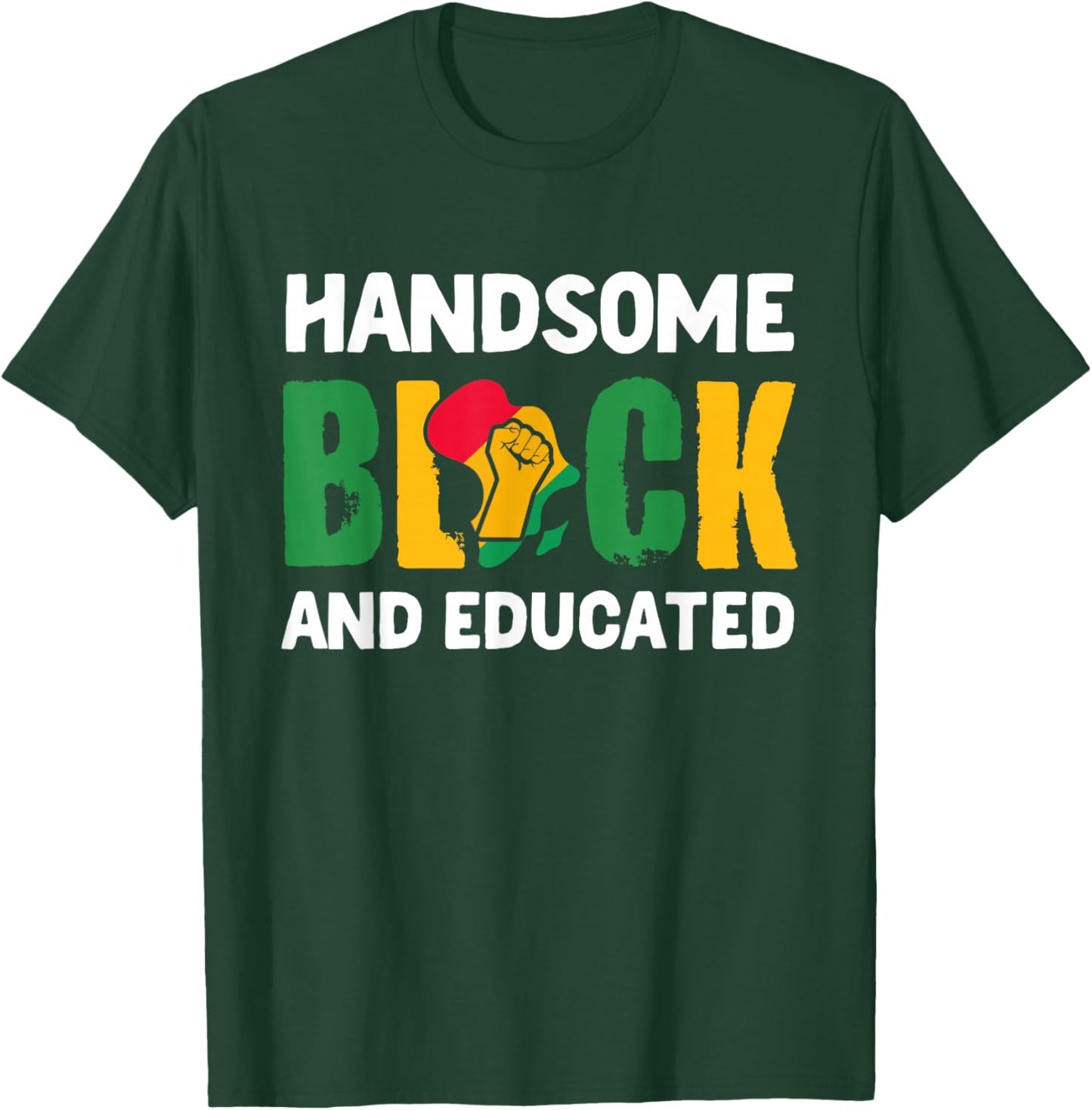 Handsome Black And Educated Melanin African American Boys T-Shirt - T-Shirt | Forest