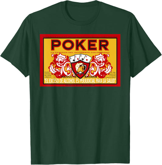 Cerveza Poker Colombia From Medellin To All Colonbia Parcero T-Shirt - T-Shirt | Forest
