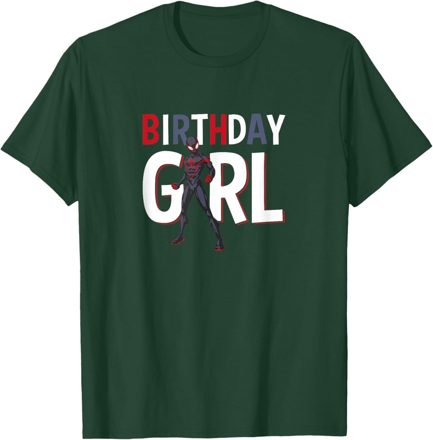 Marvel Spider-Man Miles Morales Birthday Girl Logo T-Shirt - T-Shirt | Forest