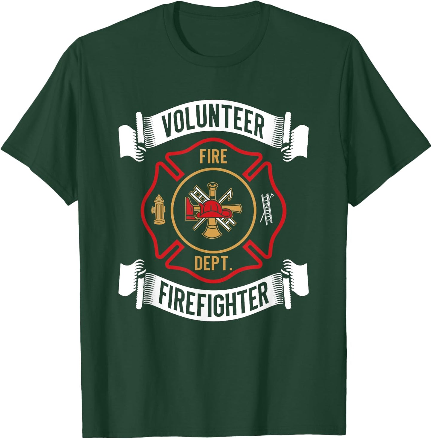 Funny Fireman Firefighter Firefighting Men Women T-Shirt - T-Shirt | Forest