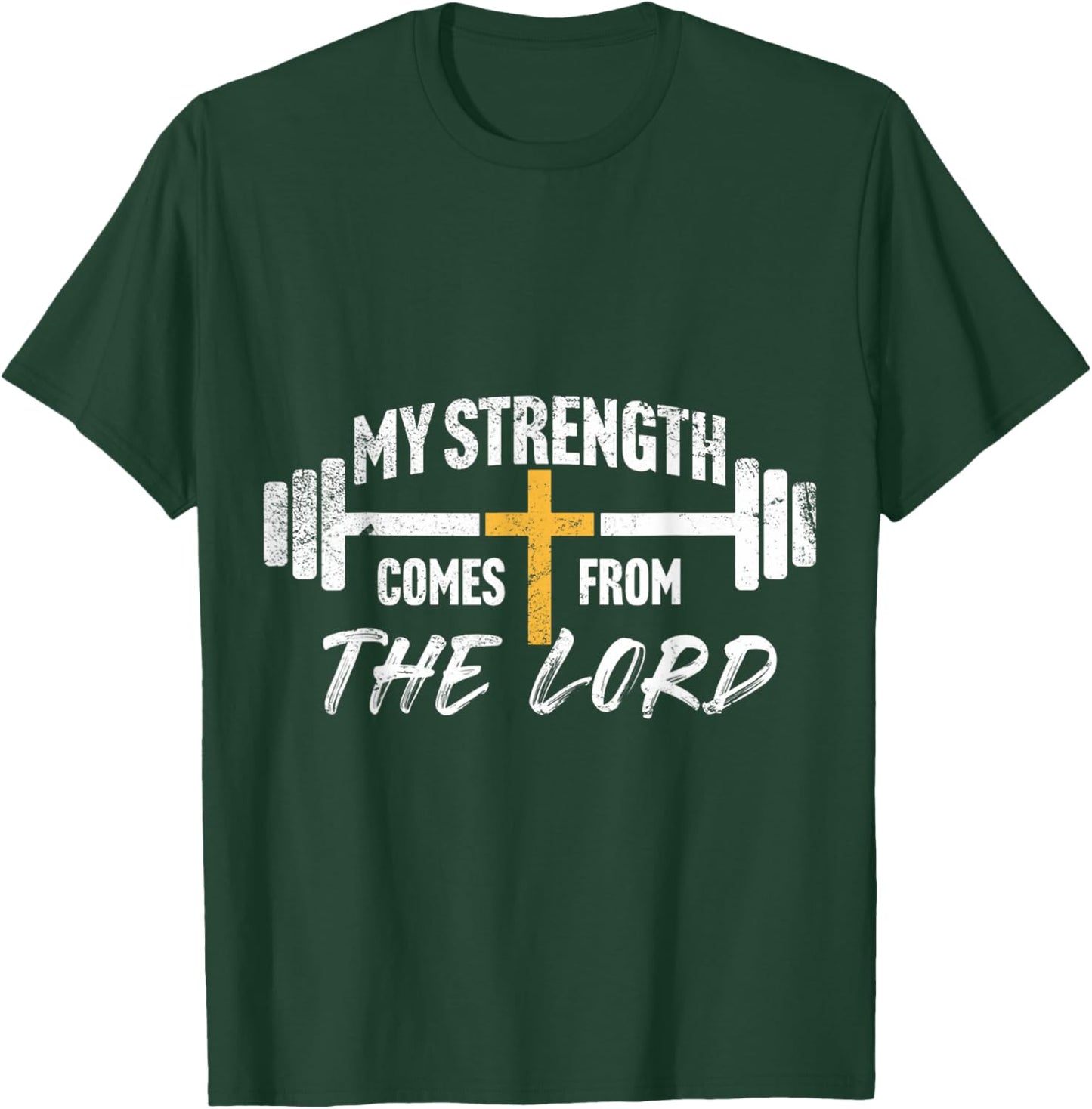 My Strength Christian Men Bible Verse Gym Workout T-Shirt - T-Shirt | Forest