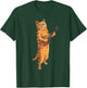 Funny Cat Playing Mandolin | Cool Love Animal Musician Gift T-Shirt - T-Shirt | Forest