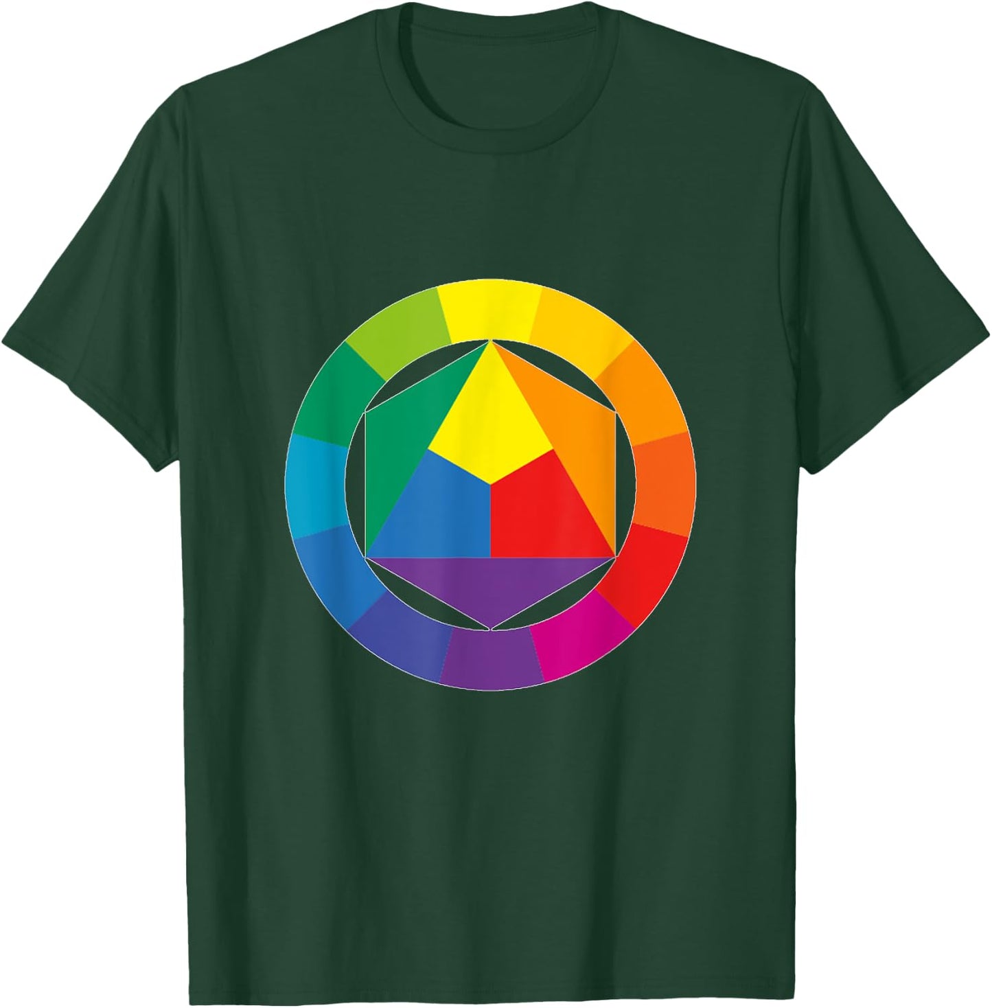 Color Wheel Palette Shirt Artist Painter Art Teacher T-Shirt - T-Shirt | Forest