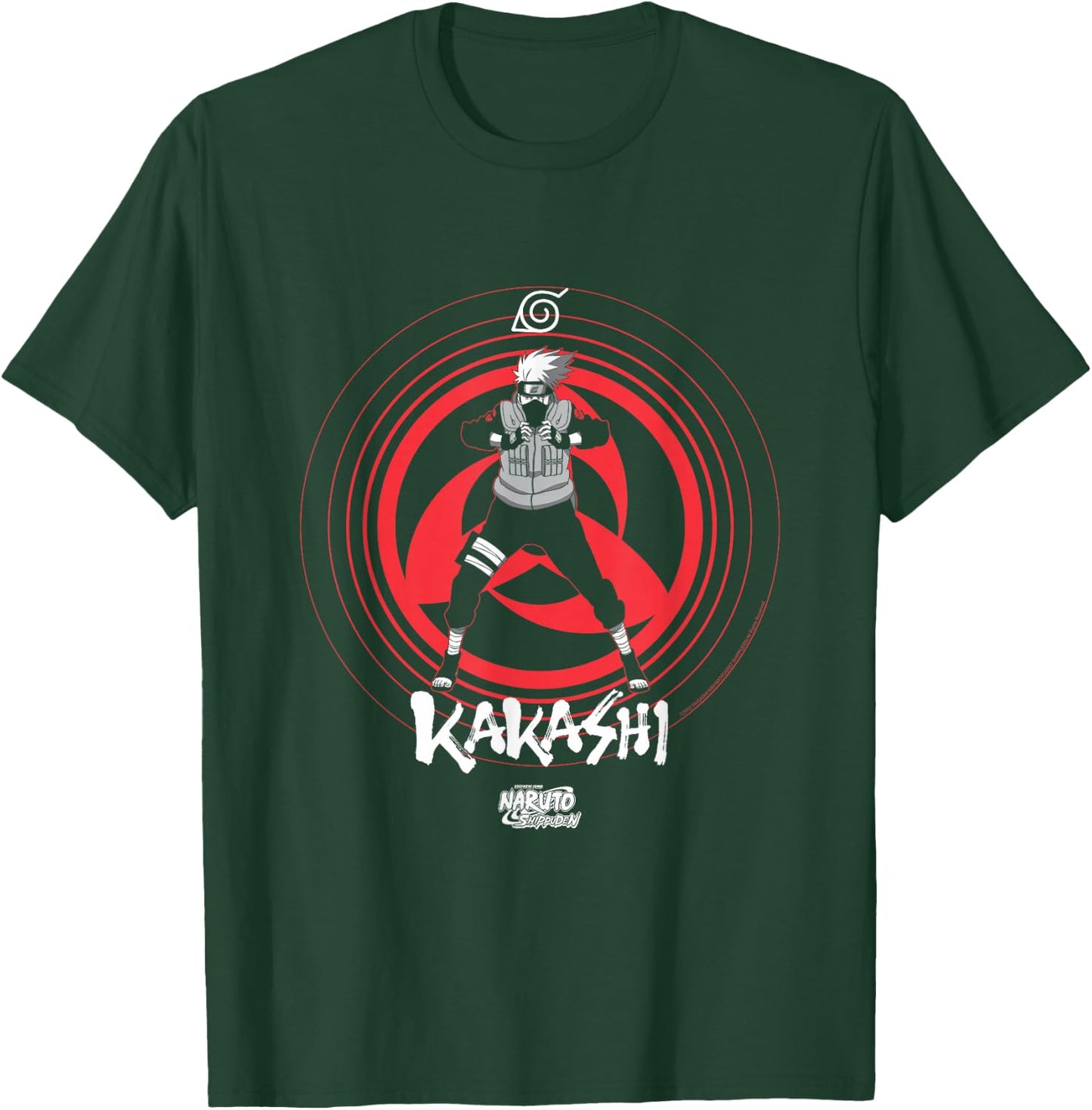 Naruto Shippuden Kakashi Shares an Eye Symbol Anime T-Shirt - T-Shirt | Forest