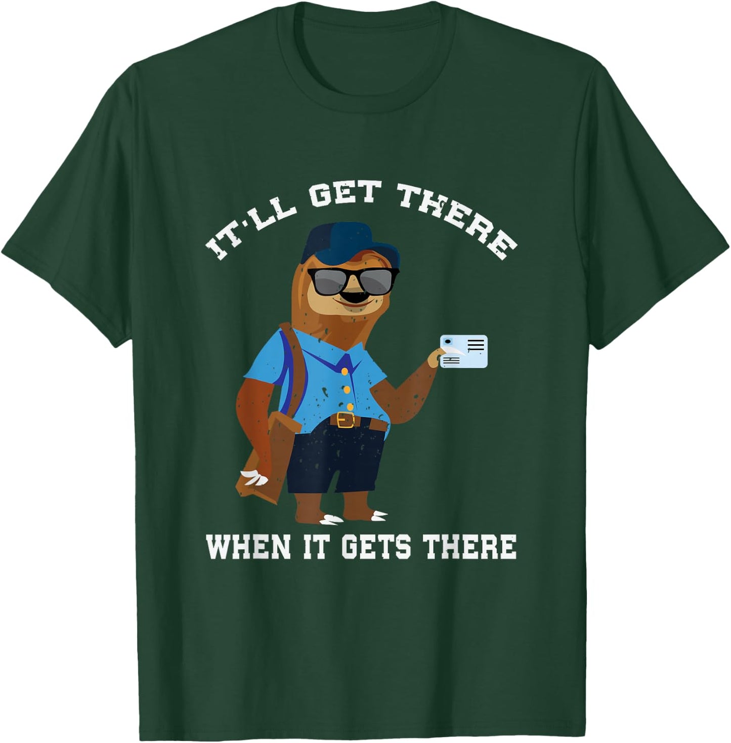 Mailman Sloth Lover Gift T-Shirt - T-Shirt | Forest