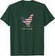 'Free Range' Chicken with American Flag T-Shirt - T-Shirt | Forest