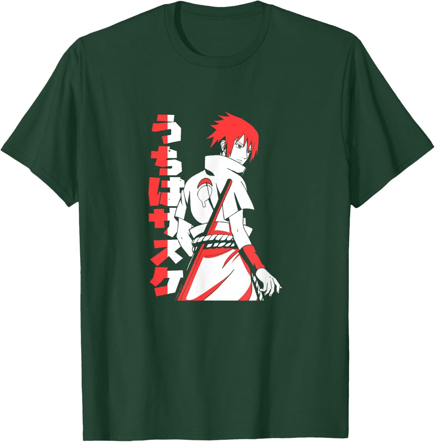 Naruto Shippuden Sasuke Uchiha Two Tone Anime T-Shirt - T-Shirt | Forest
