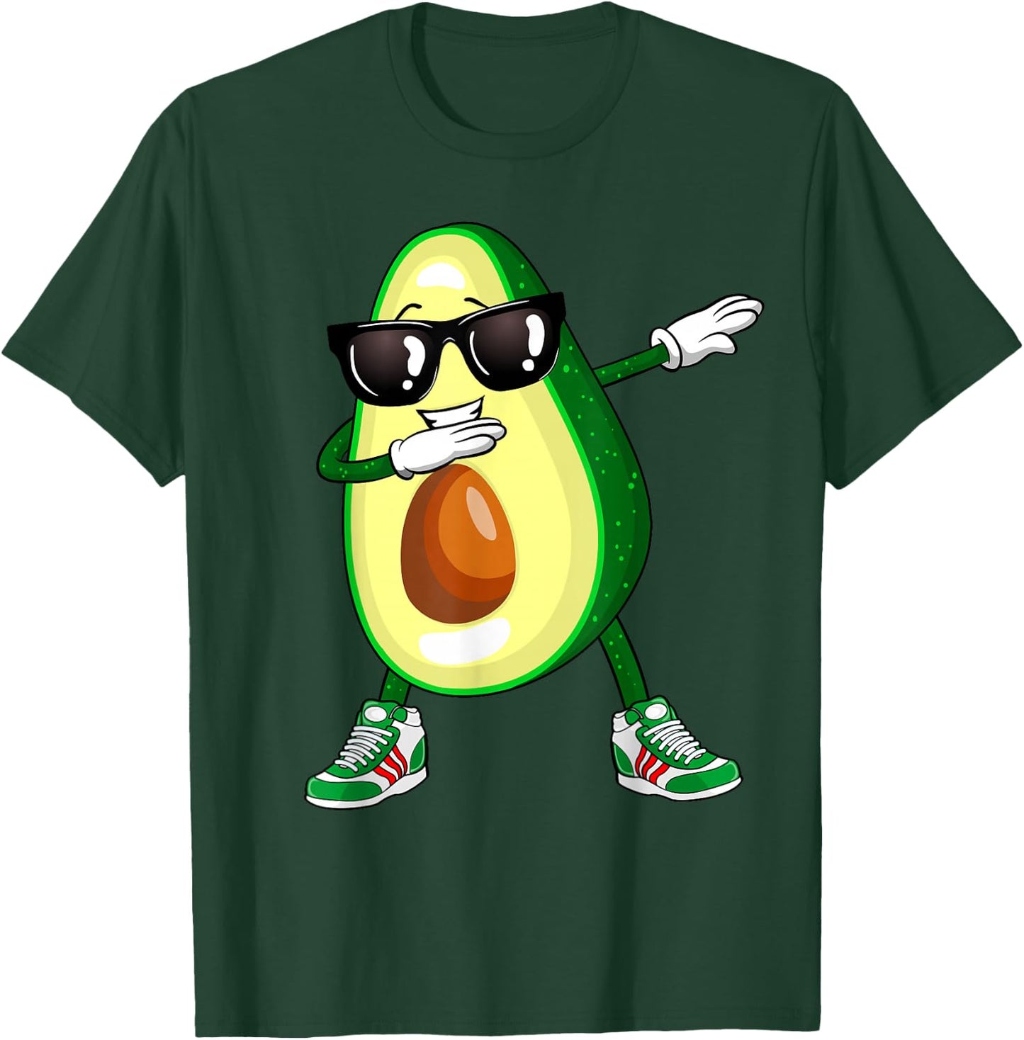 Dabbing Avocado Shirt Funny Vegan Food Lover Kids Women T-Shirt - T-Shirt | Forest
