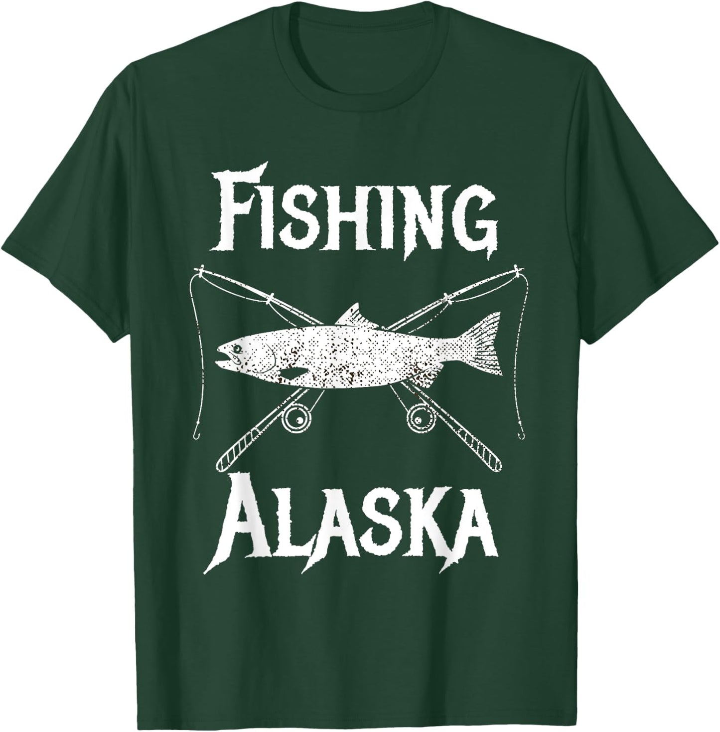 Last Frontier Alaska Souvenirs Gifts Fish Alaska Salmon T-Shirt - T-Shirt | Forest