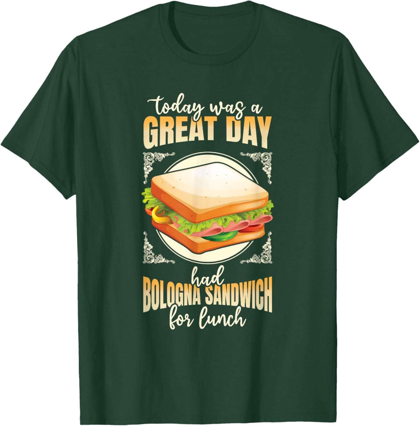 Baloney Sausage Meat Food Lover Fried Bologna Sandwich T-Shirt - T-Shirt | Forest