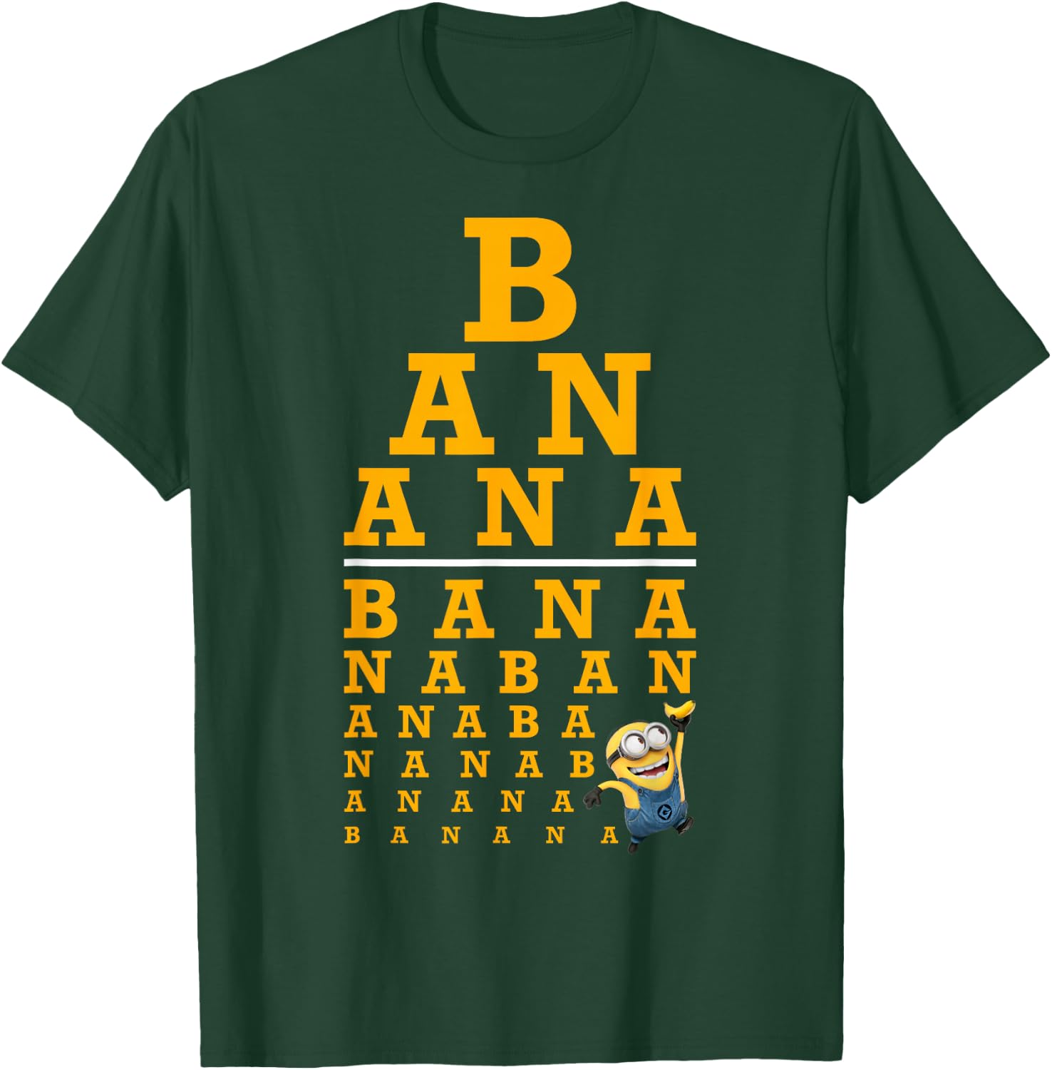 Despicable Me Minions Banana Text Stack T-Shirt - T-Shirt | Forest