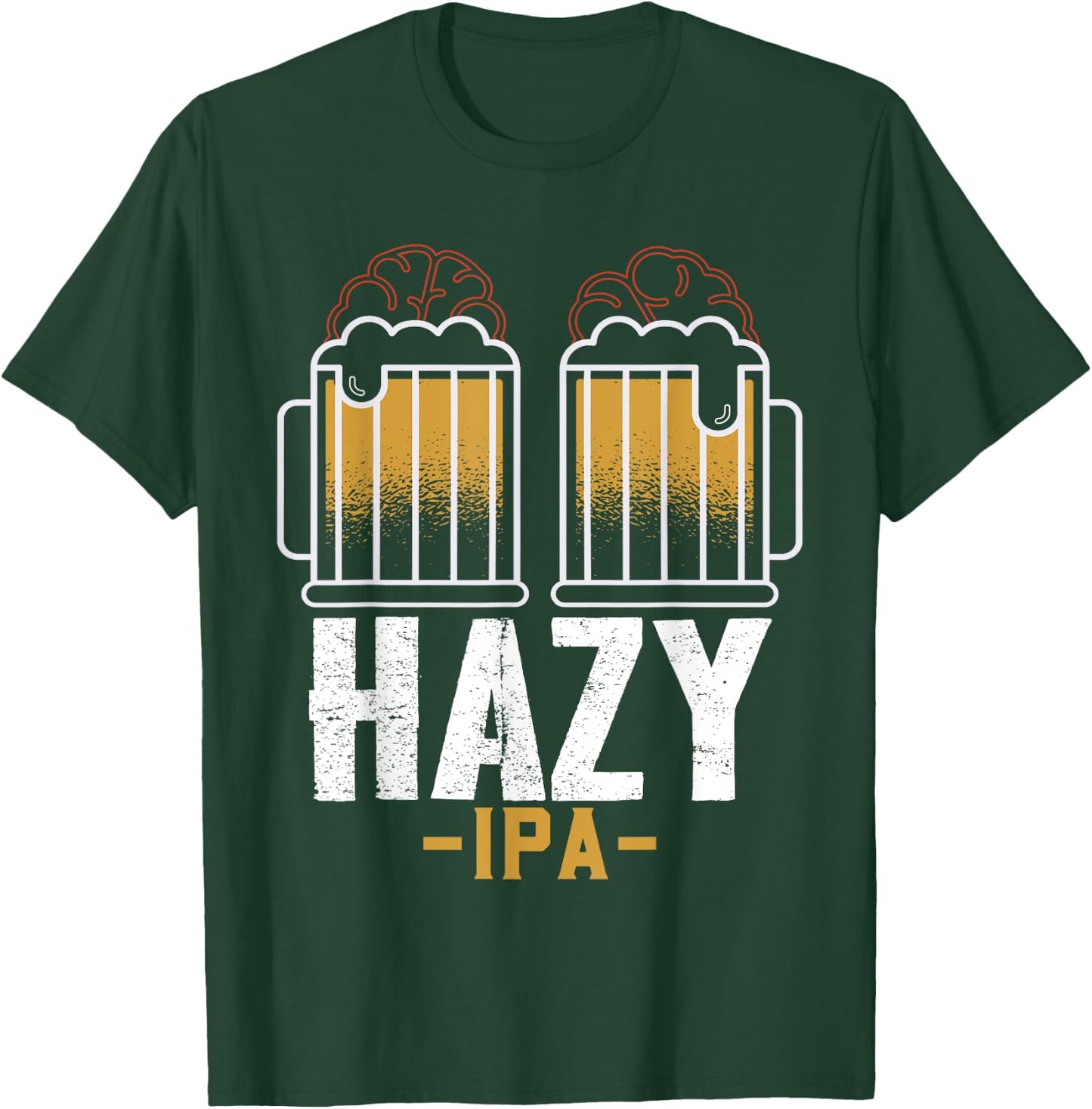 Hazy IPA Pale Ale Funny Beer Lover Brewer Drinking Gift T-Shirt - T-Shirt | Forest