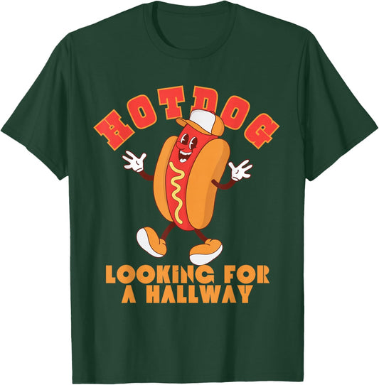 Funny Inappropriate Retro Hotdog Looking for a Hallway Women T-Shirt - T-Shirt | Forest