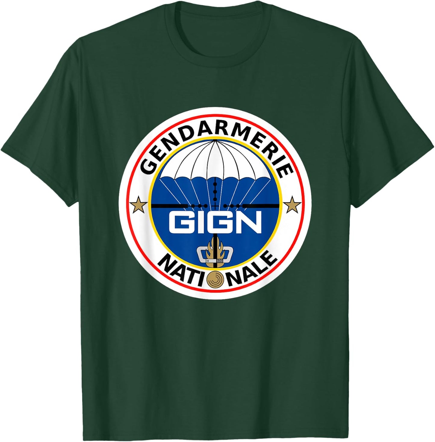 GIGN National Gendarmerie Intervention Group Logo T-Shirt - T-Shirt | Forest