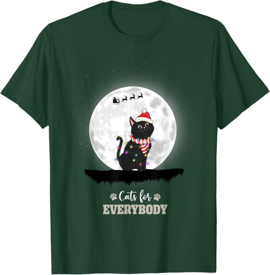 Cats for Everybody Santa Claus Xmas T-Shirt - T-Shirt | Forest