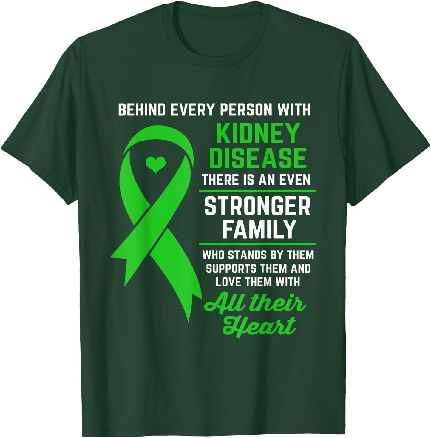 Kidney Disease Awareness Kidney Disease Support T-Shirt - T-Shirt | Forest