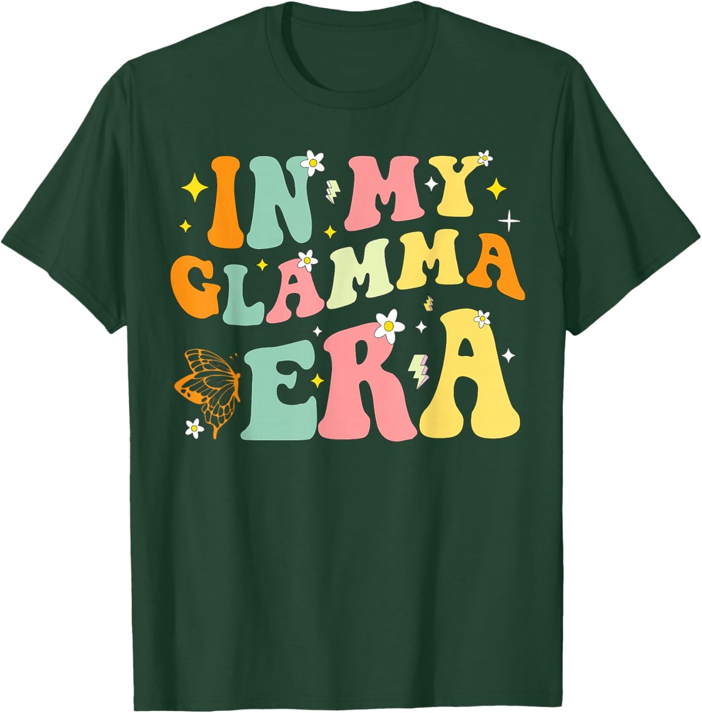 In My Glamma Era Grandma Mom Mama Grandmother Mommy T-Shirt - T-Shirt | Forest