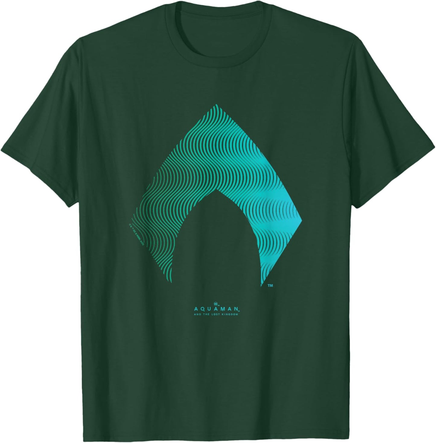 Aquaman And The Lost Kingdom Distressed Wavy Neon Emblem T-Shirt - T-Shirt | Forest