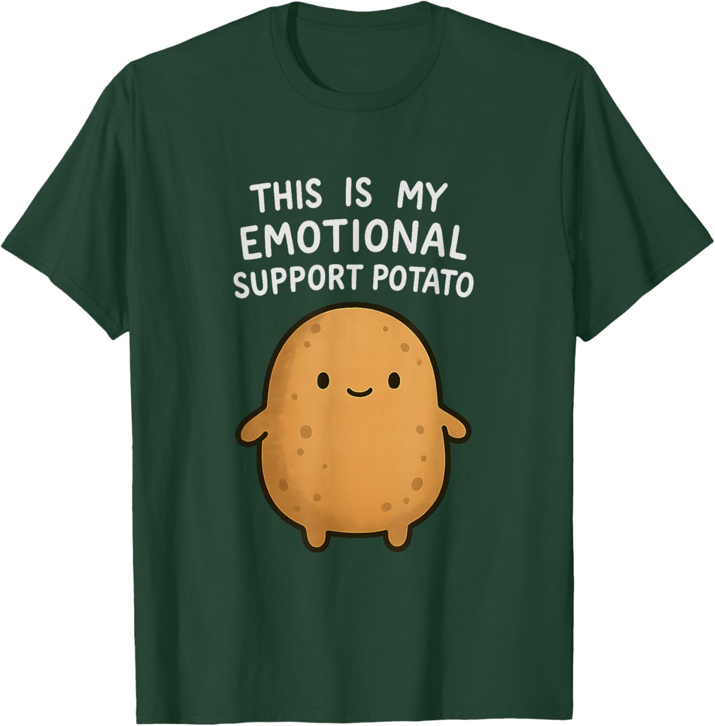 Funny Emotional Support Potato Cute Kawaii Sarcastic Foodie T-Shirt - T-Shirt | Forest