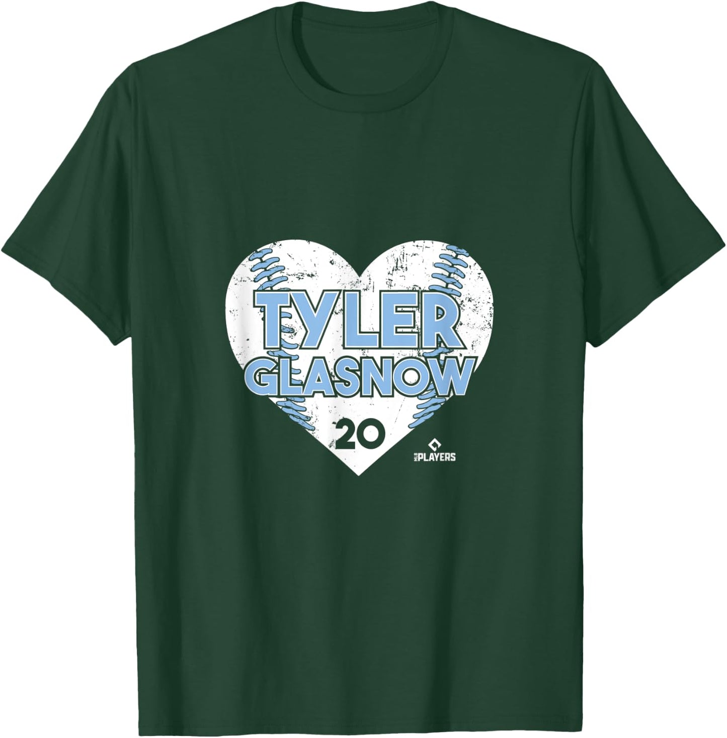 Tyler Glasnow - Heart Baseball - Apparel T-Shirt - T-Shirt | Forest