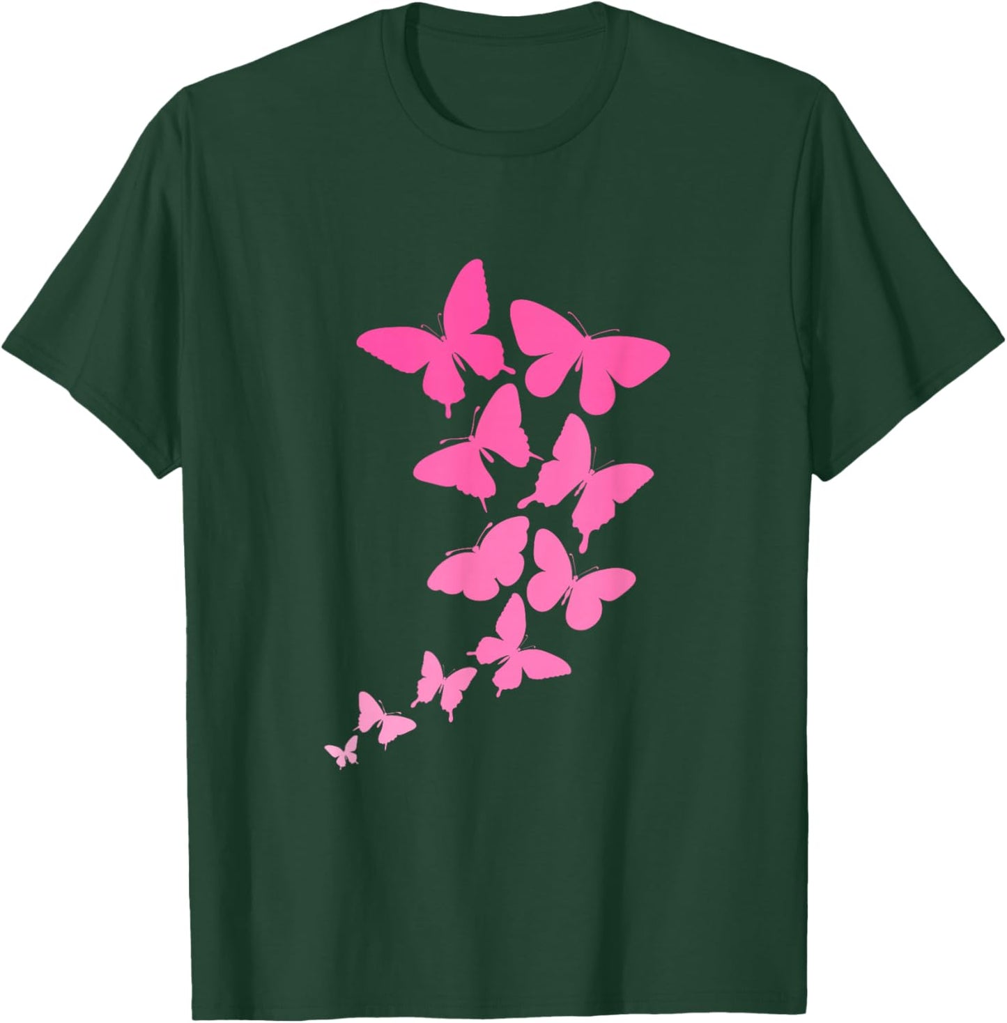 Pink Butterflies T-Shirt - T-Shirt | Forest