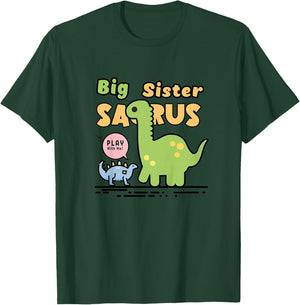 Big Sister Saurus for sisters, daughters, siblings T-Shirt - T-Shirt | Forest