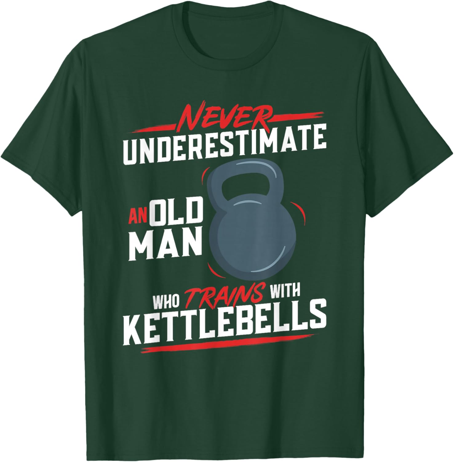 Kettlebell Workout Fitness Training Kettlebell T-Shirt - T-Shirt | Forest