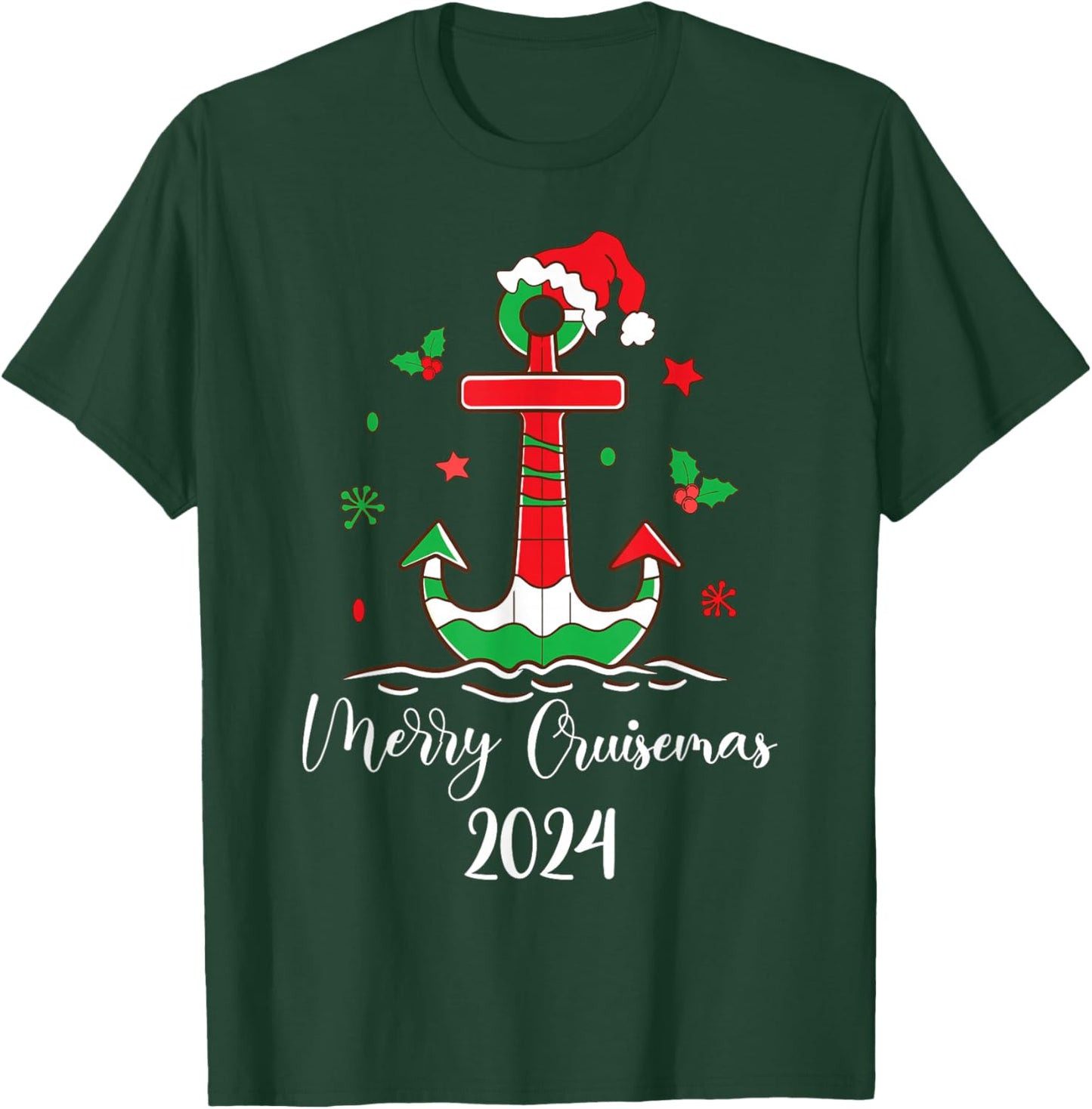 Family Christmas Cruise 2024 Merry Cruisemas Xmas Matching T-Shirt - T-Shirt | Forest