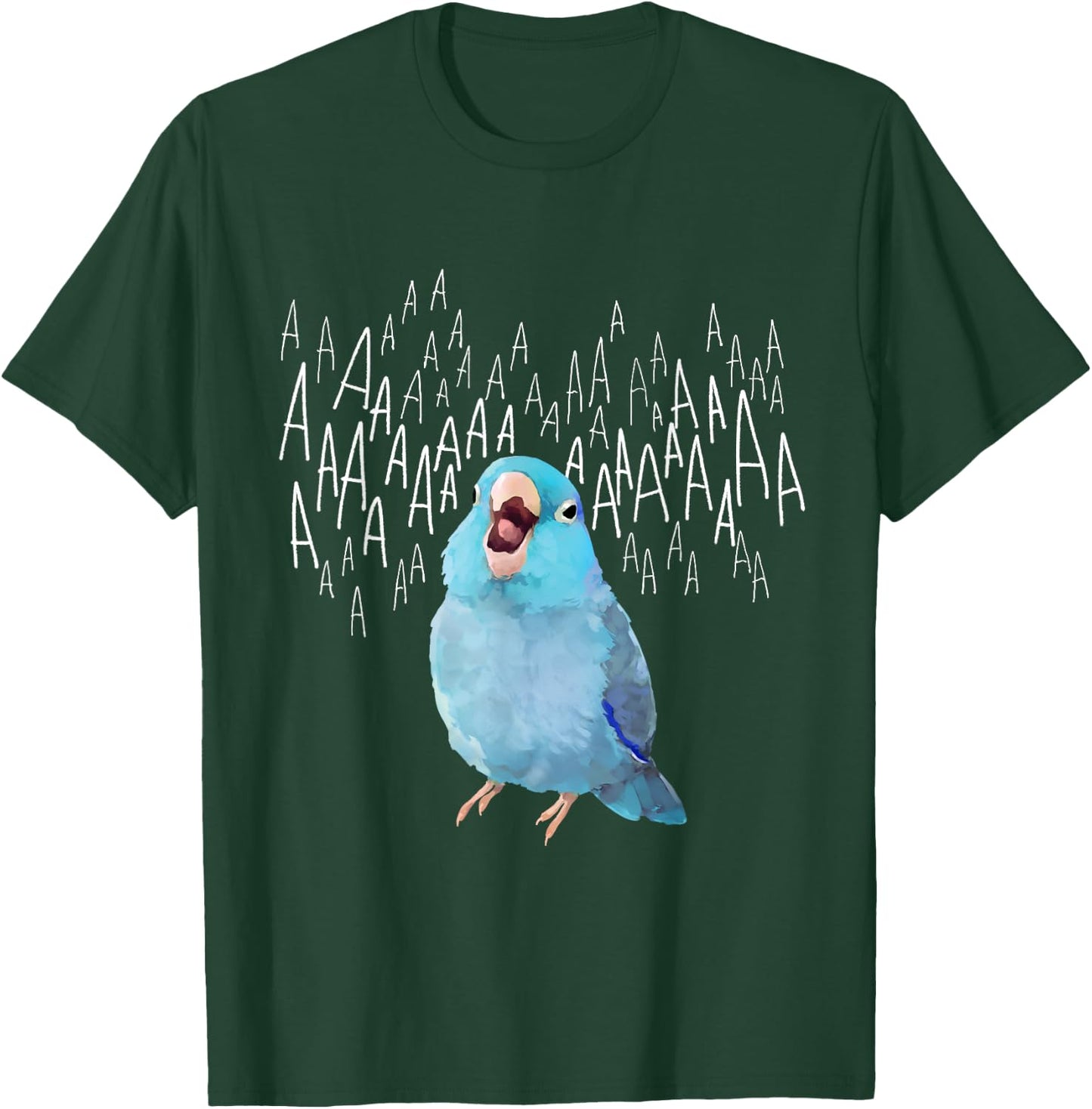 Birbber -Adults Black Cotton 100% Screaming Parrotlet T-Shirt - T-Shirt | Forest