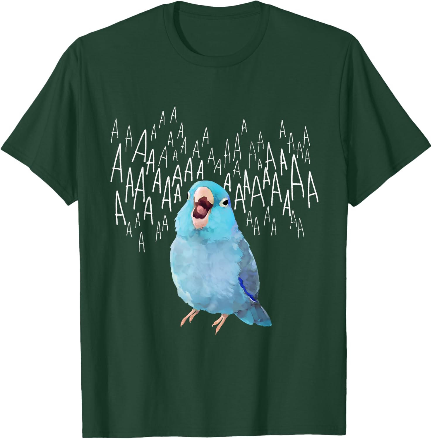Birbber -Adults Black Cotton 100% Screaming Parrotlet T-Shirt - T-Shirt | Forest