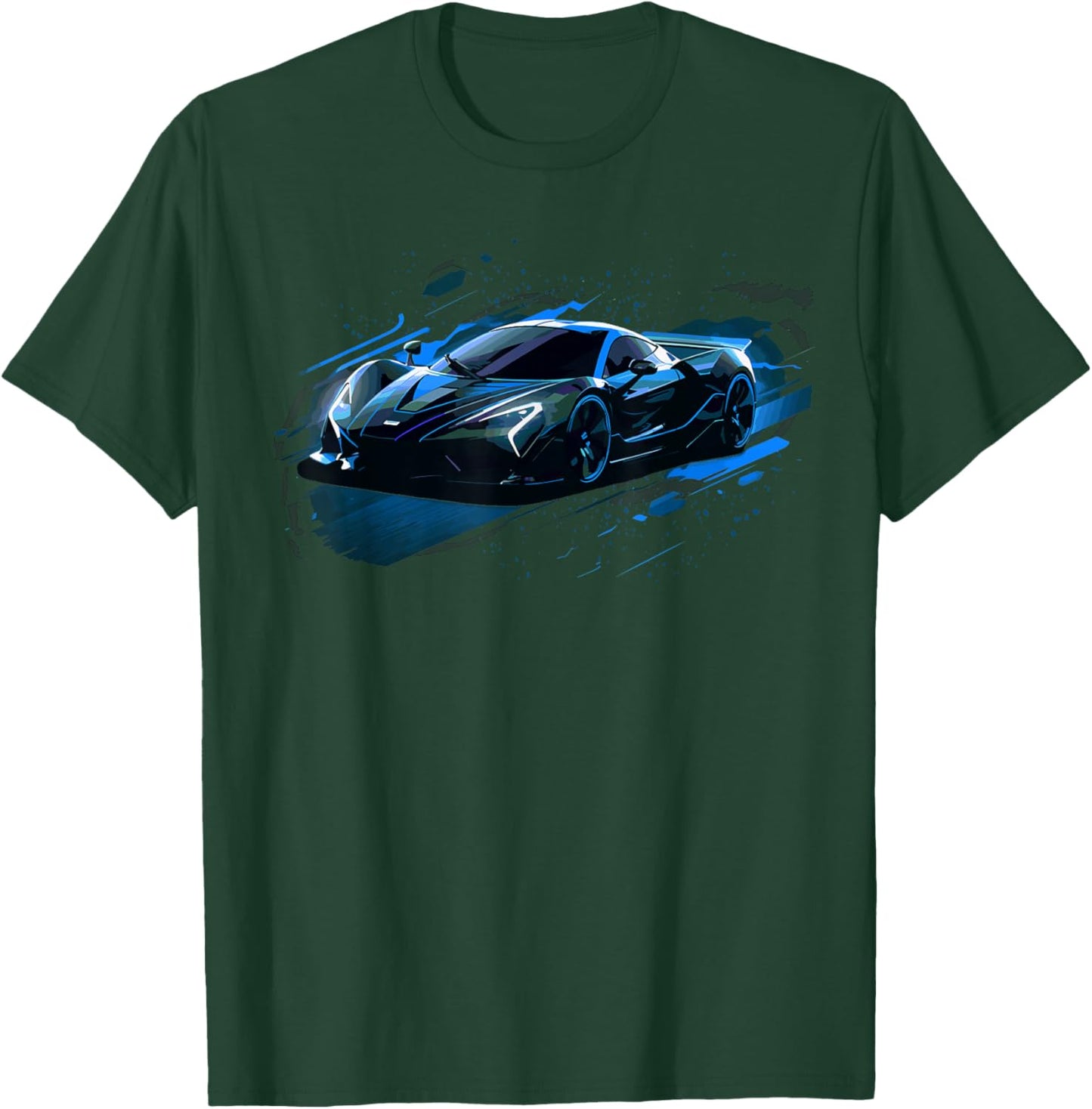 Exotic Concept Sports Car Supercar Luxury Hypercar Graphic T-Shirt - T-Shirt | Forest