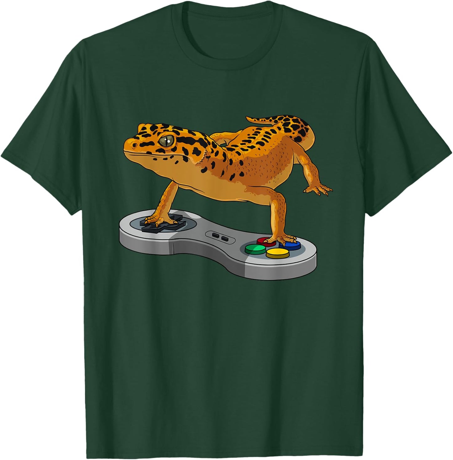 Funny Leopard Gecko Bearded Dragon Gift Kids Cool Gamers T-Shirt - T-Shirt | Forest