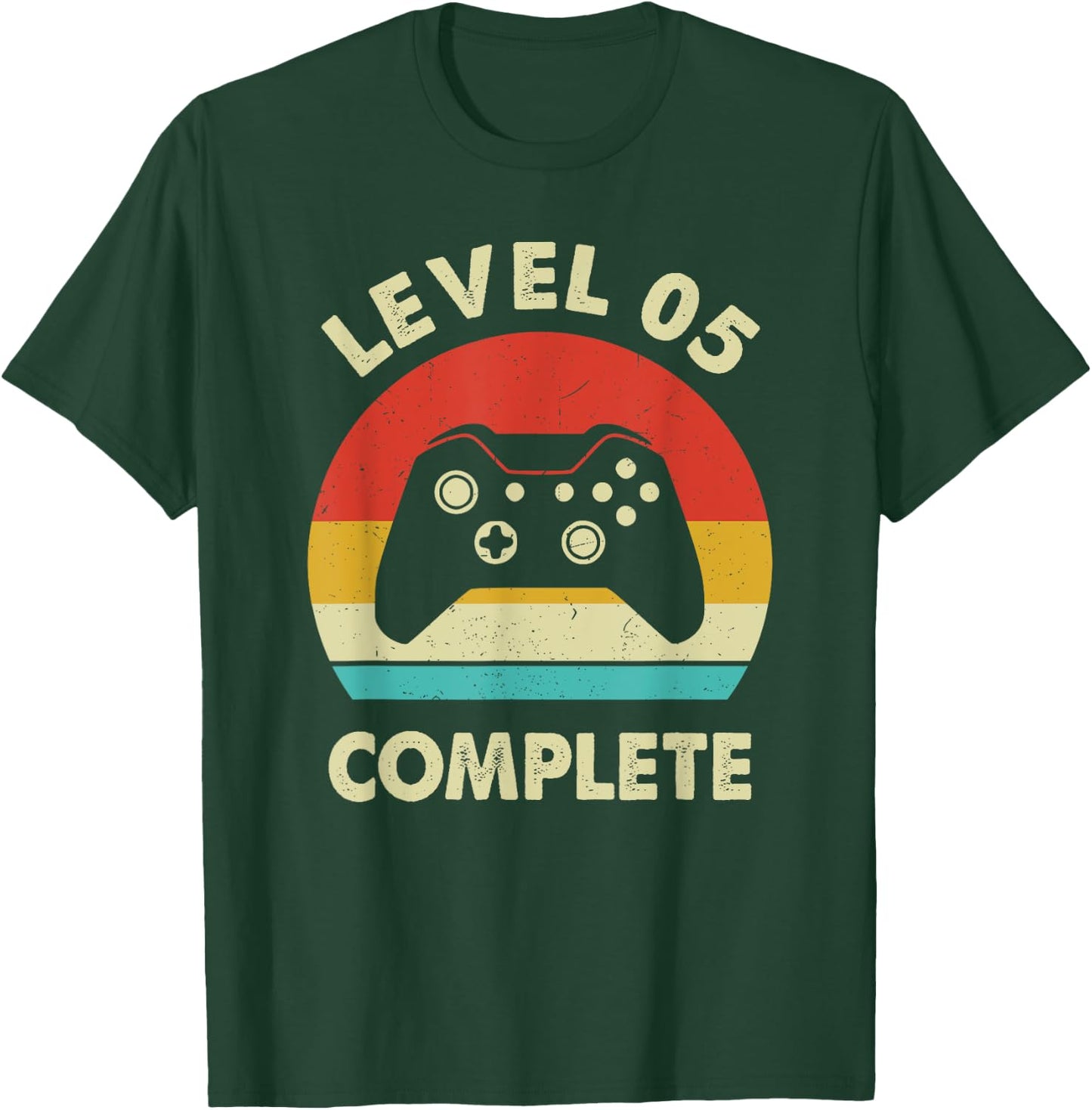 Level 5th Complete - Retro 5 Year Wedding Anniversary Gift T-Shirt - T-Shirt | Forest