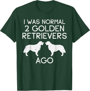 Normal 2 Golden Retrievers Ago Funny Dog Lover Owner Gift T-Shirt - T-Shirt | Forest