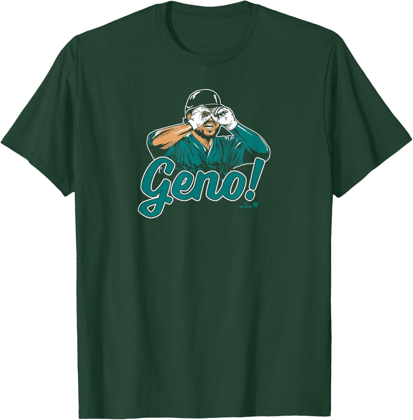 Eugenio Suarez - Geno Goggles - Seattle Baseball T-Shirt - T-Shirt | Forest
