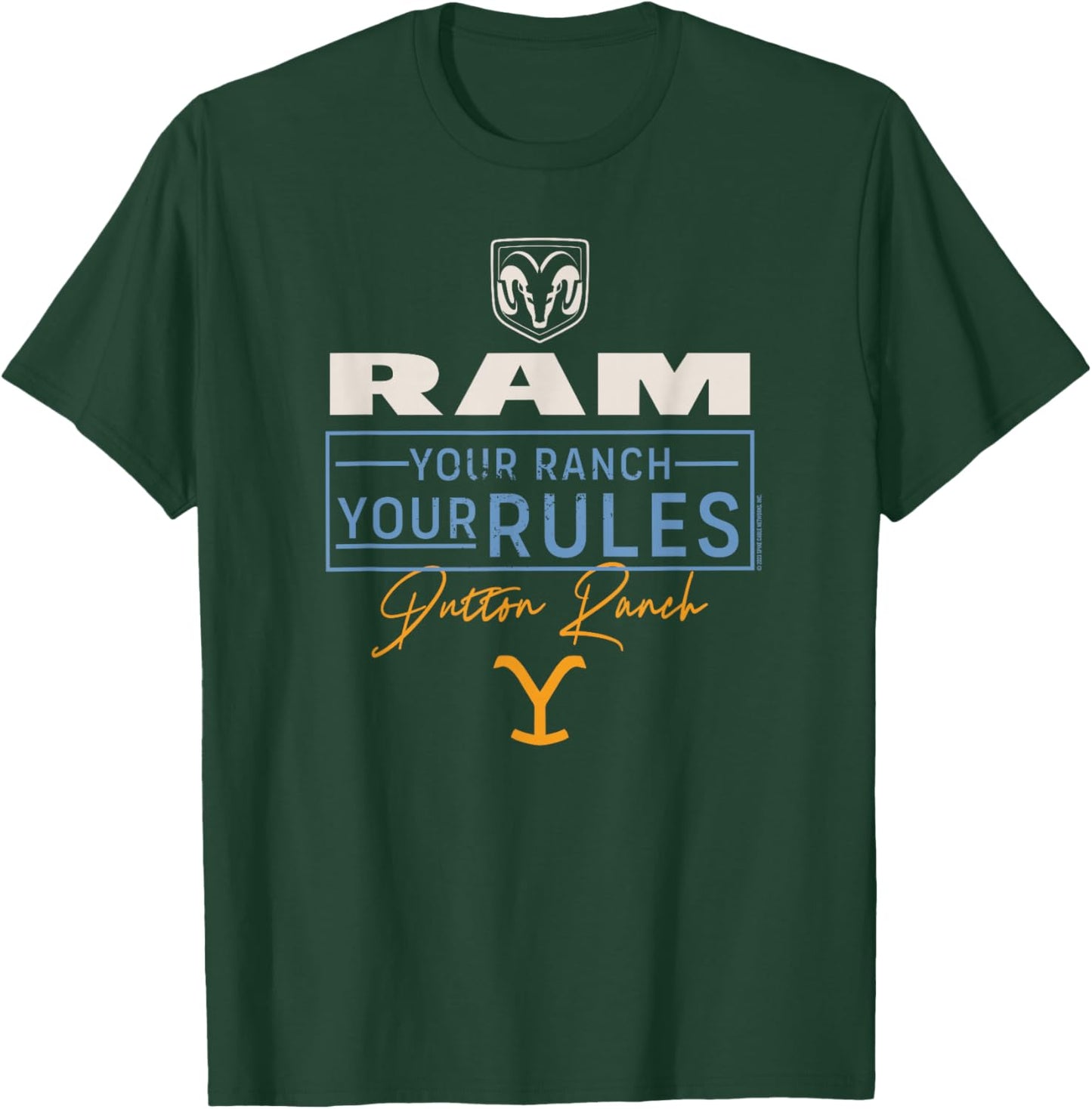 Yellowstone x Ram Truck Your Ranch Your Rules T-Shirt - T-Shirt | Forest