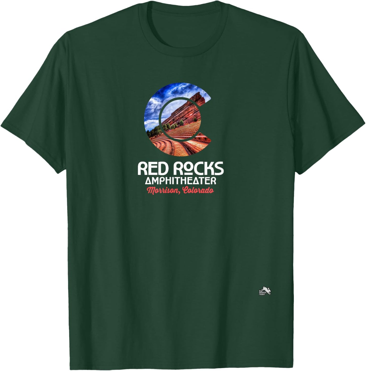 Red Rocks Amphitheater - Colorado State Flag - Morrison T-Shirt - T-Shirt | Forest