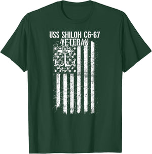 USS Shiloh CG-67 Cruiser Veteran T-Shirt - T-Shirt | Forest