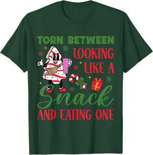 Torn Between Looking Like A Snack And Eating One Christmas T-Shirt - T-Shirt | Forest