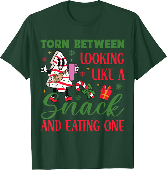 Torn Between Looking Like A Snack And Eating One Christmas T-Shirt - T-Shirt | Forest