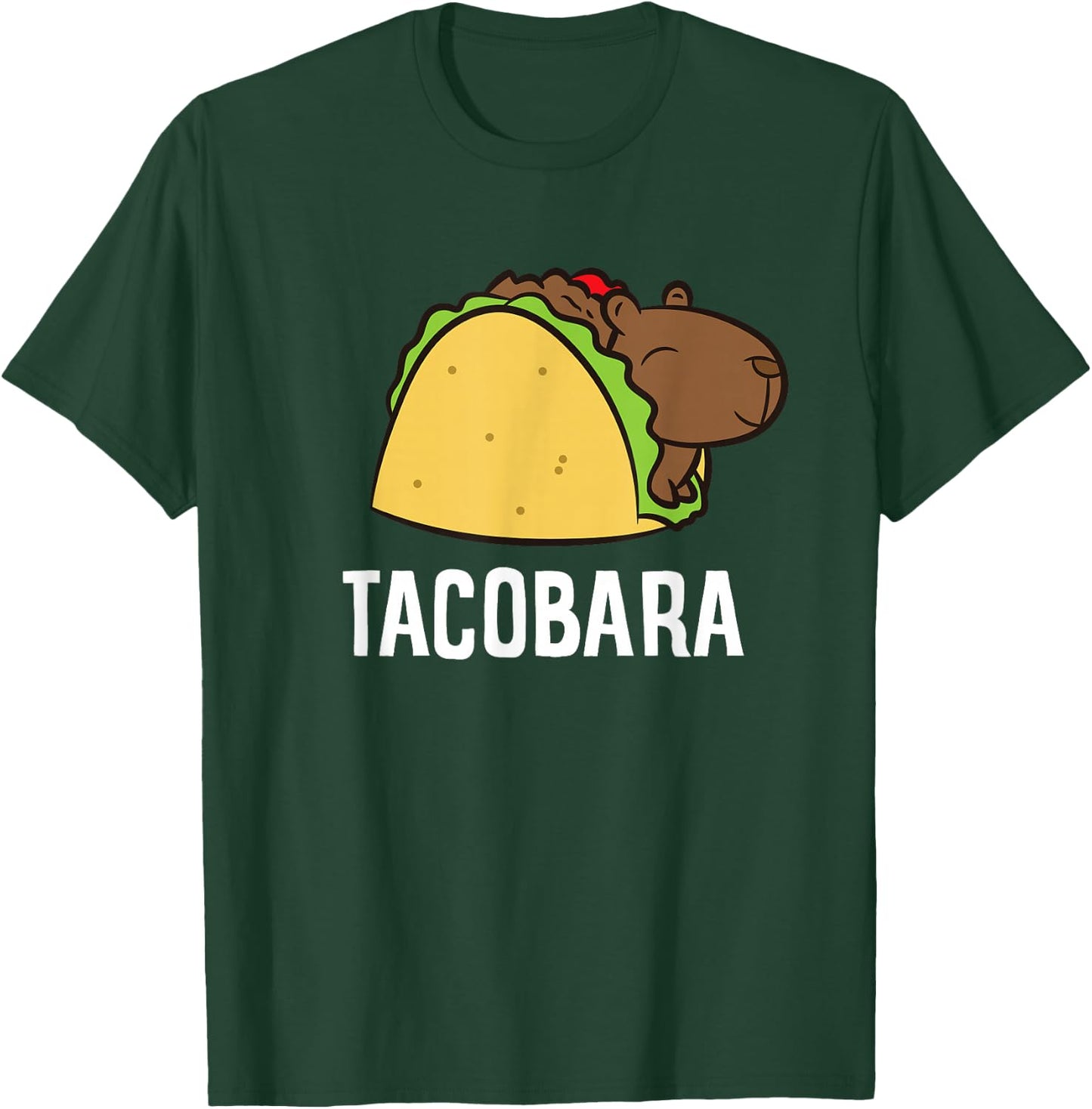 Tacobara Funny Capybara Tacos T-Shirt - T-Shirt | Forest