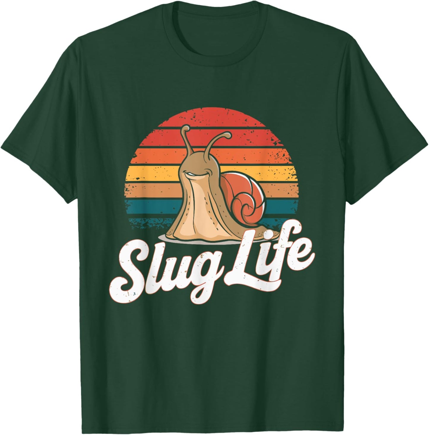 Slug Life Retro funny Snail Design T-Shirt - T-Shirt | Forest