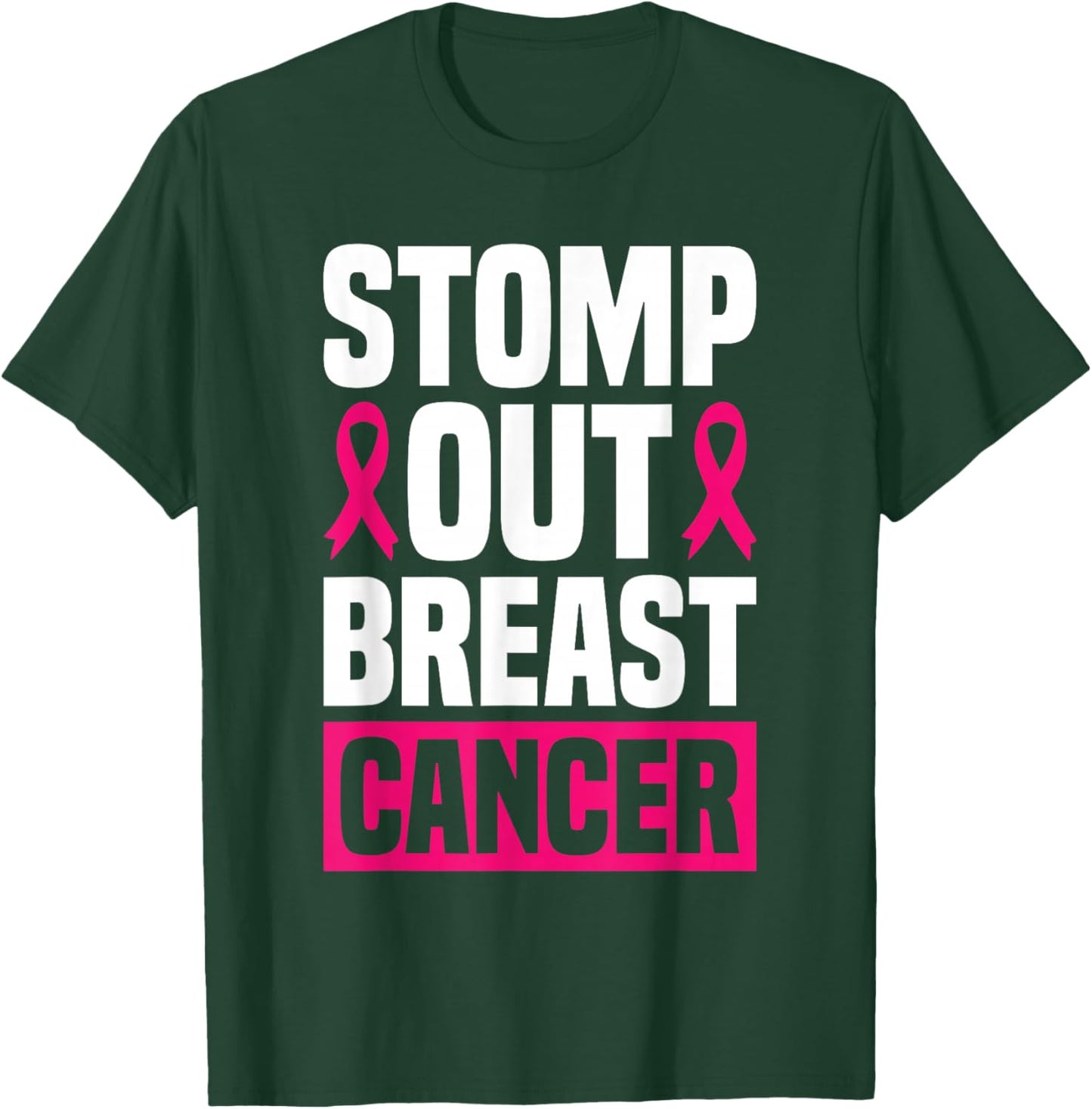 Stomp Out Breast Cancer Breast Cancer Awareness T-Shirt - T-Shirt | Forest