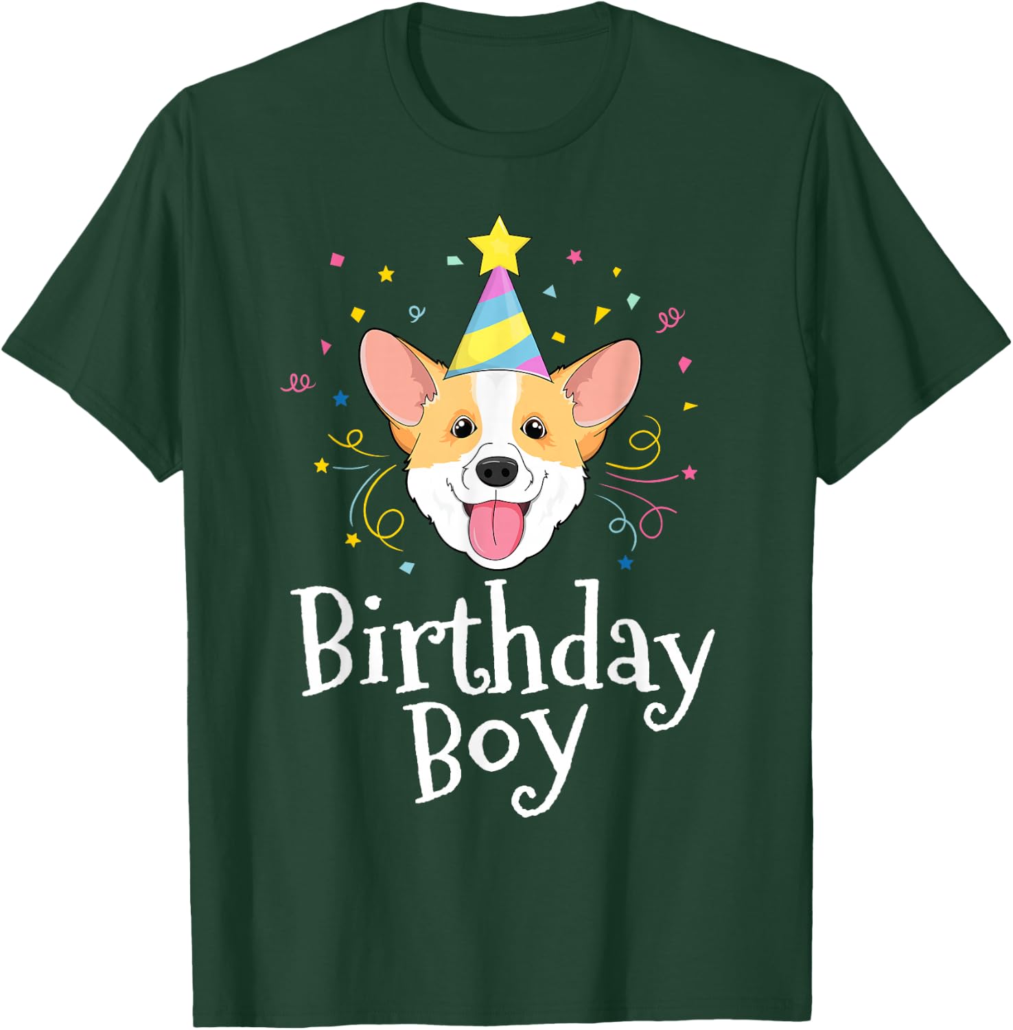 Corgi Shirt For Kids Birthday Boy Dog Party Puppy Love Pet T-Shirt - T-Shirt | Forest